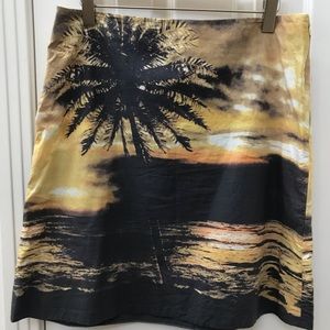 Anthropologie HD in Paris island print skirt